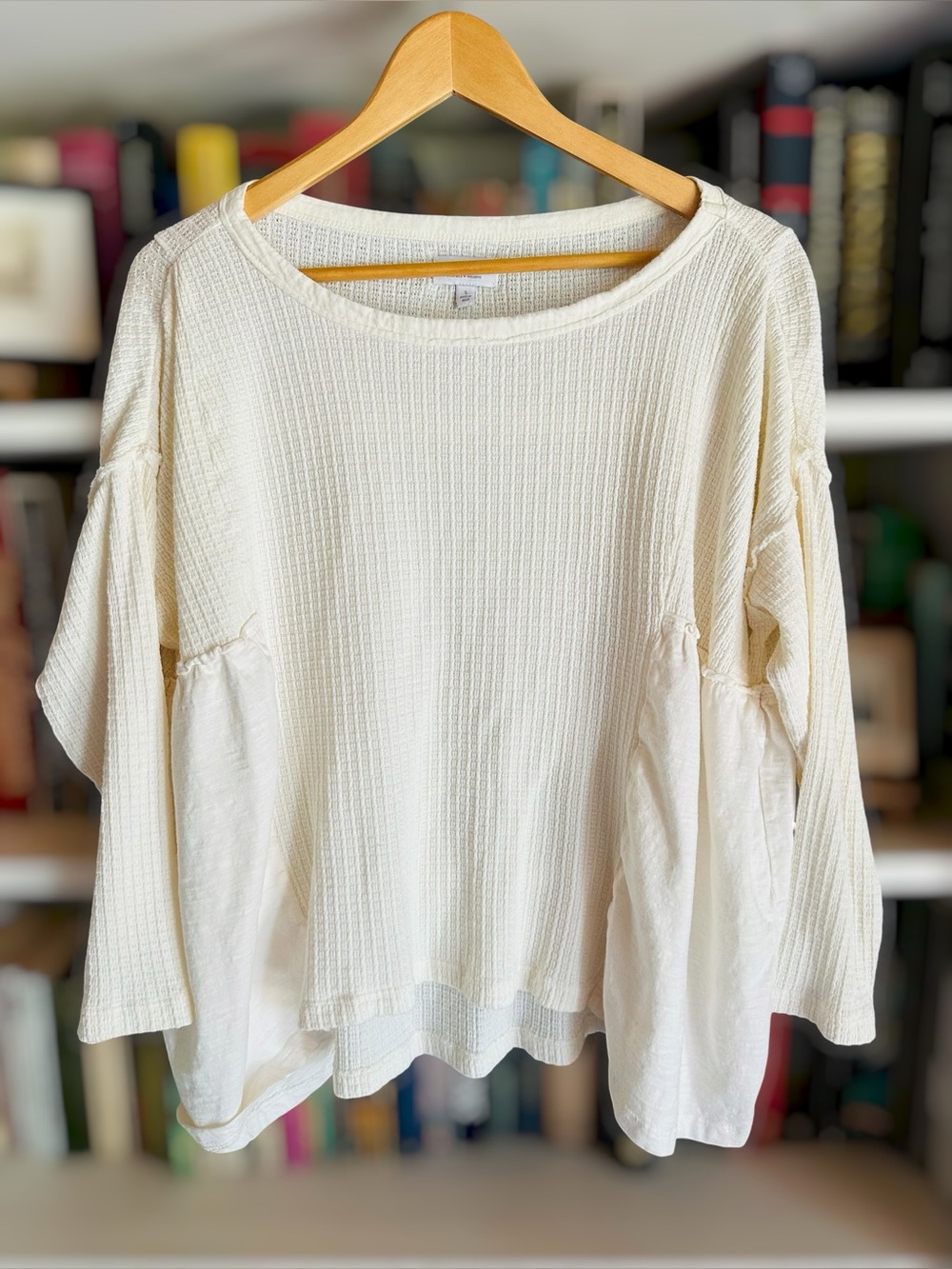 True Craft Cream Oversized Boho Top S